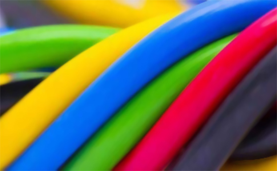 Latex reclaimed rubber production of light-colored wire and cable