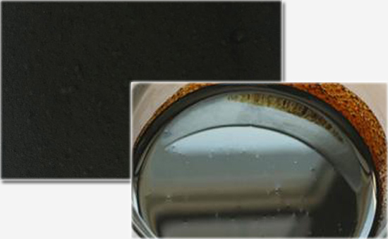 Relative offset between carbon black and rubber operating oil