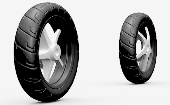 Reference formula for motorcycle tread rubber with different amount of reclaimed rubber