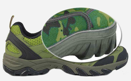 Can the military green rubber outsole use recycled rubber?