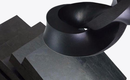 Production of high-elastic rubber shock-absorbing blocks from tire reclaimed rubber
