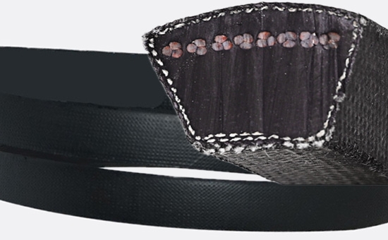 Rubber V-belt uses black natural reclaimed rubber formula design-vulcanization system