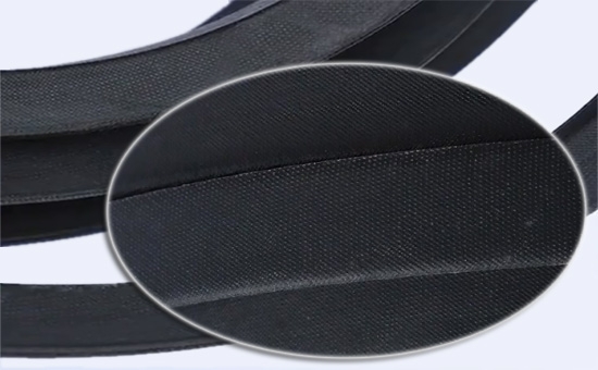 Rubber V belt uses black natural reclaimed rubber formula design-softening system