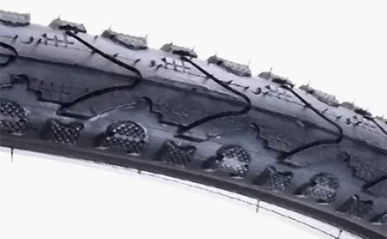 Reference formula of rubber powder for bicycle tire tread rubber and cord rubber