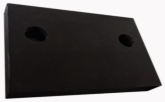 Damping block produced by recycled rubber