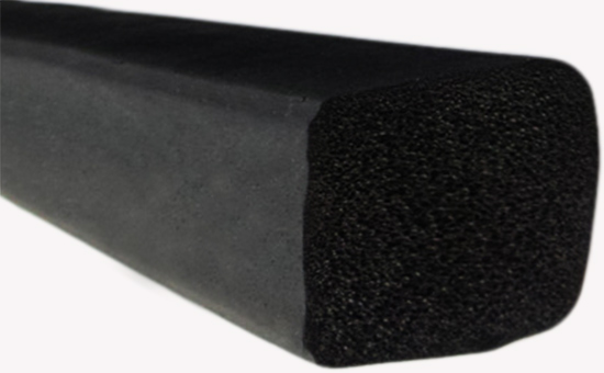 Sponge rubber sealing strip