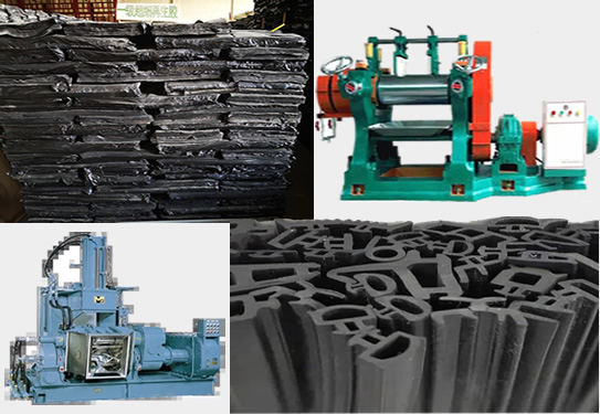 Formula and key points for producing rubber sealing strips with recycled tire rubber.