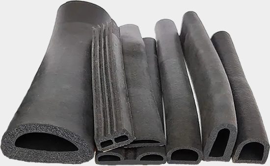 EPDM recycled rubber production microporous rubber sealing strip vulcanization formula process