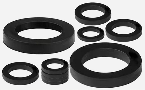 Rubber seals are mixed with reclaimed rubber to reduce costs