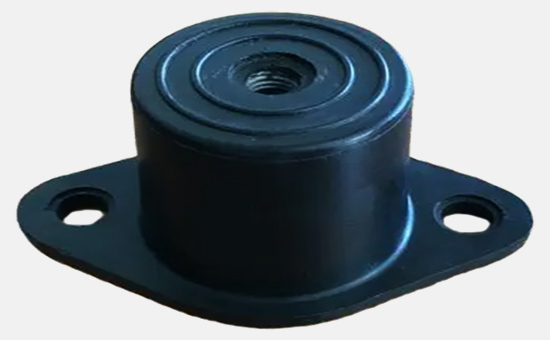 Natural rubber production of automobile shock absorbers mixed with reclaimed rubber to reduce costs