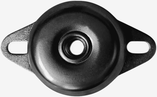 Rubber engine shock absorber mixed with butyl reclaimed rubber vulcanization formula and design points