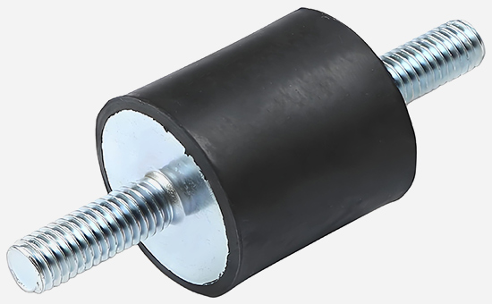 The rubber shock absorber is mixed with reclaimed rubber