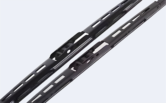 Car wiper blades are mixed with reclaimed rubber