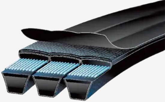 Rubber V-belt construction