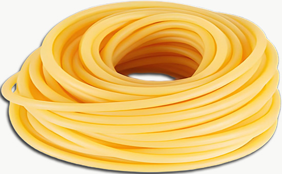 The colored natural rubber tube is mixed with latex reclaimed rubber