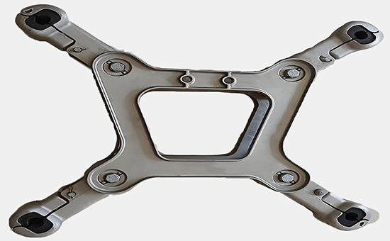 The rubber parts of the damping spacer rod are mixed with recycled rubber