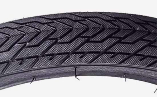 Bicycle tread adhesive is mixed with recycled rubber
