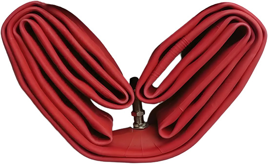 Red natural rubber inner tube