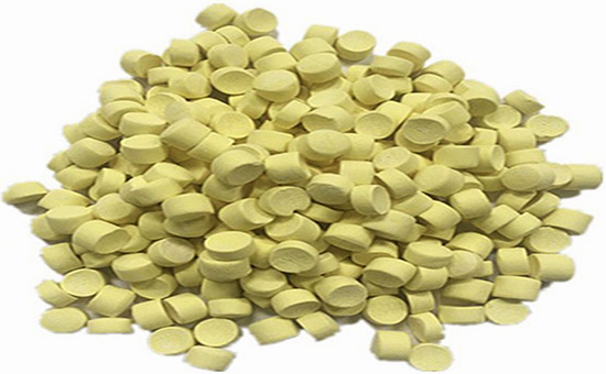 Sulfur granules for rubber