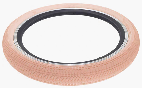 Colored children's stroller tires mixed with recycled rubber