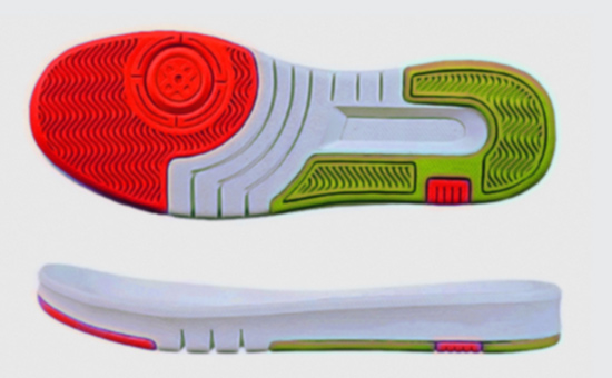 运动鞋底掺用副牌天然橡胶