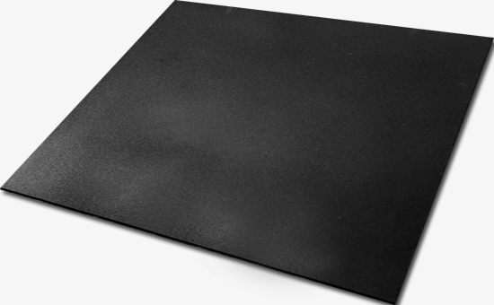 Black natural rubber mat mixed with latex reclaimed rubber