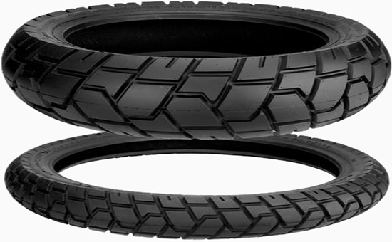 Production of motorcycle tire components from latex reclaimed rubber