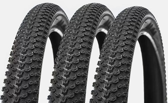 Bicycle tires heavily mixed with latex recycled rubber