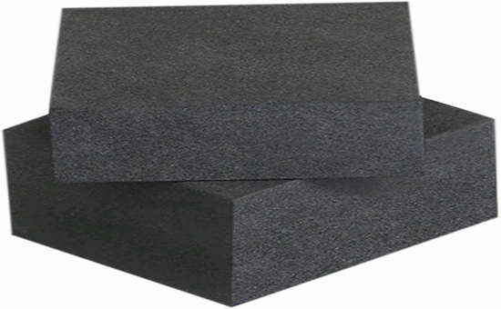 Foam shock pads made from recycled latex rubber