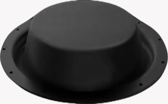 Oil-resistant rubber diaphragm blended with recycled nitrile rubber